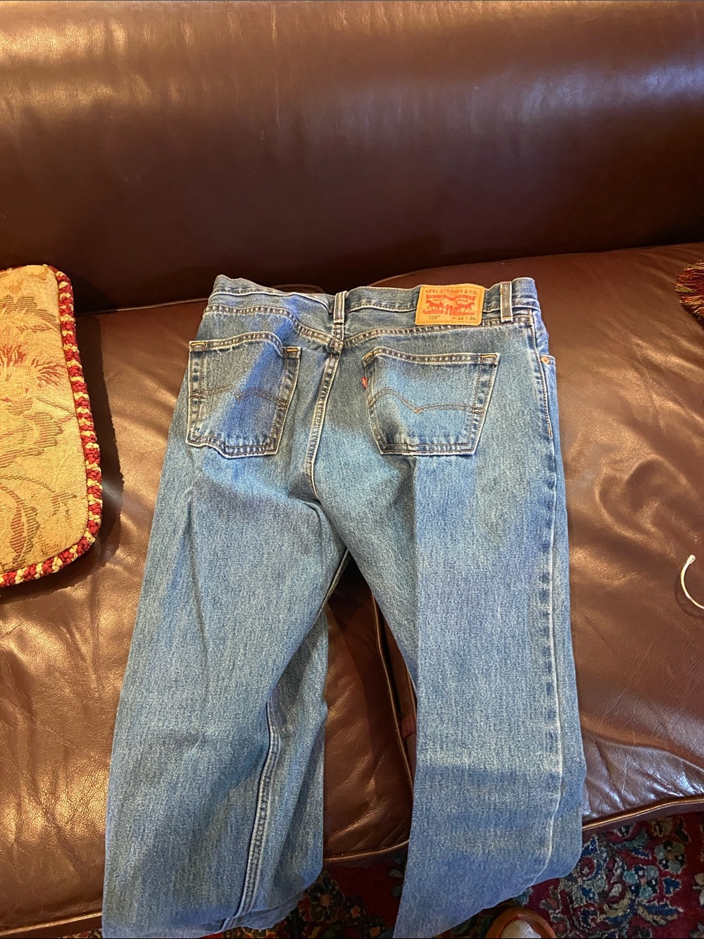 Levi's Men's Straight Jeans in Light Blue Denim vintage